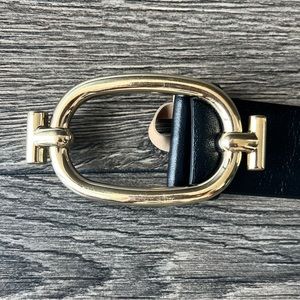 Tod's Black Belt with Gold Buckle - Like New!